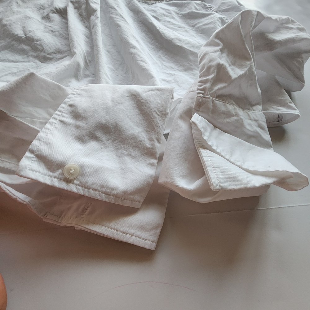 Zara White Blouse with Unique Collar - Picture 9 of 10